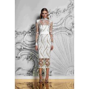 zhivago raise your hand midi dress white US6